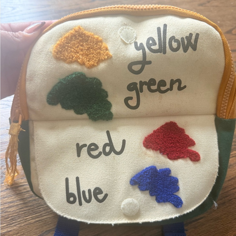 Zara Kids Backpack with Yellow, Green, Red, and Blue Accents